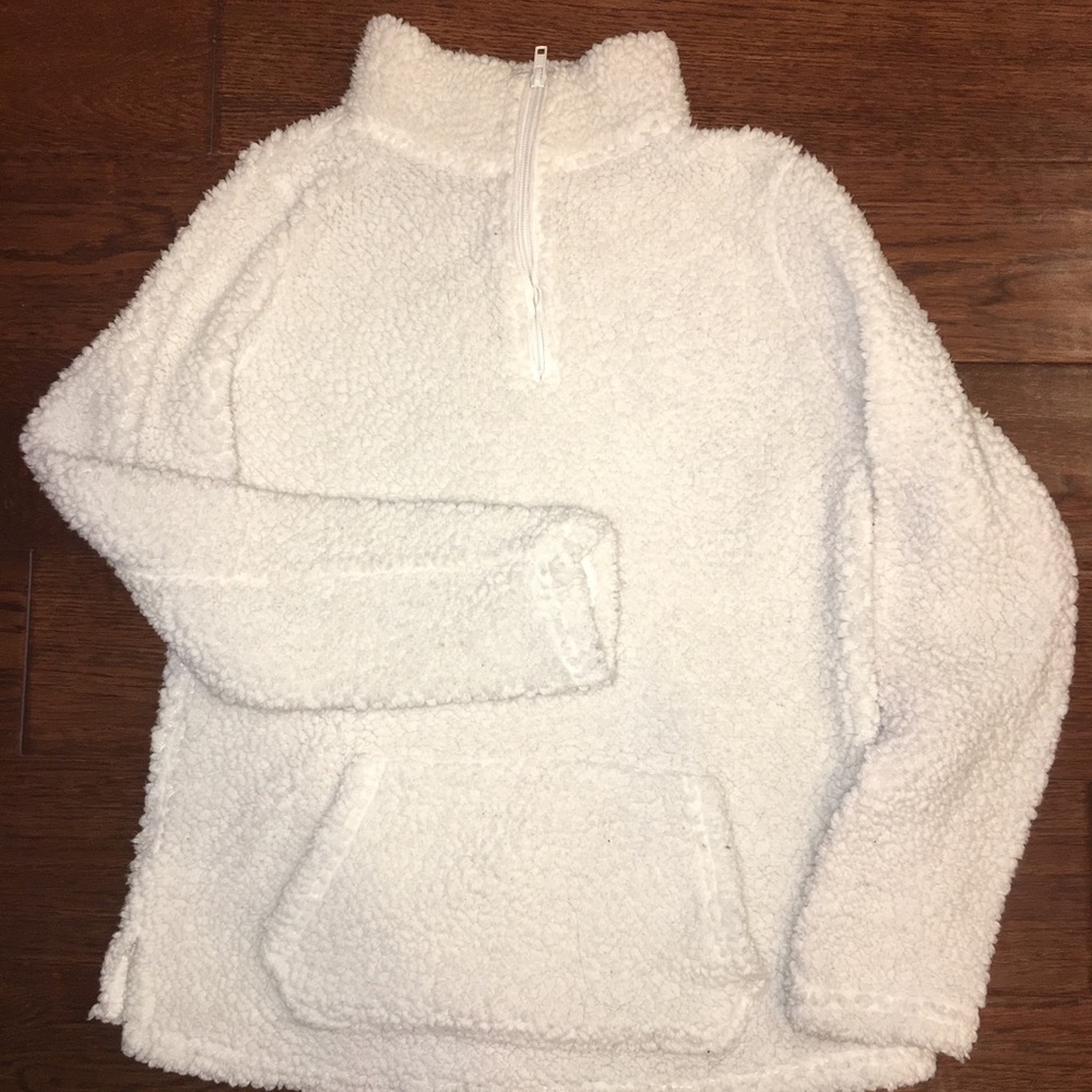 Fuzzy White Sweater